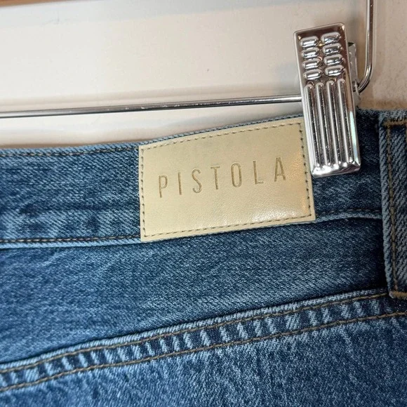 PISTOLA Denim Tate High Rise Bowed Wide Leg Women's Size 30 Cotton